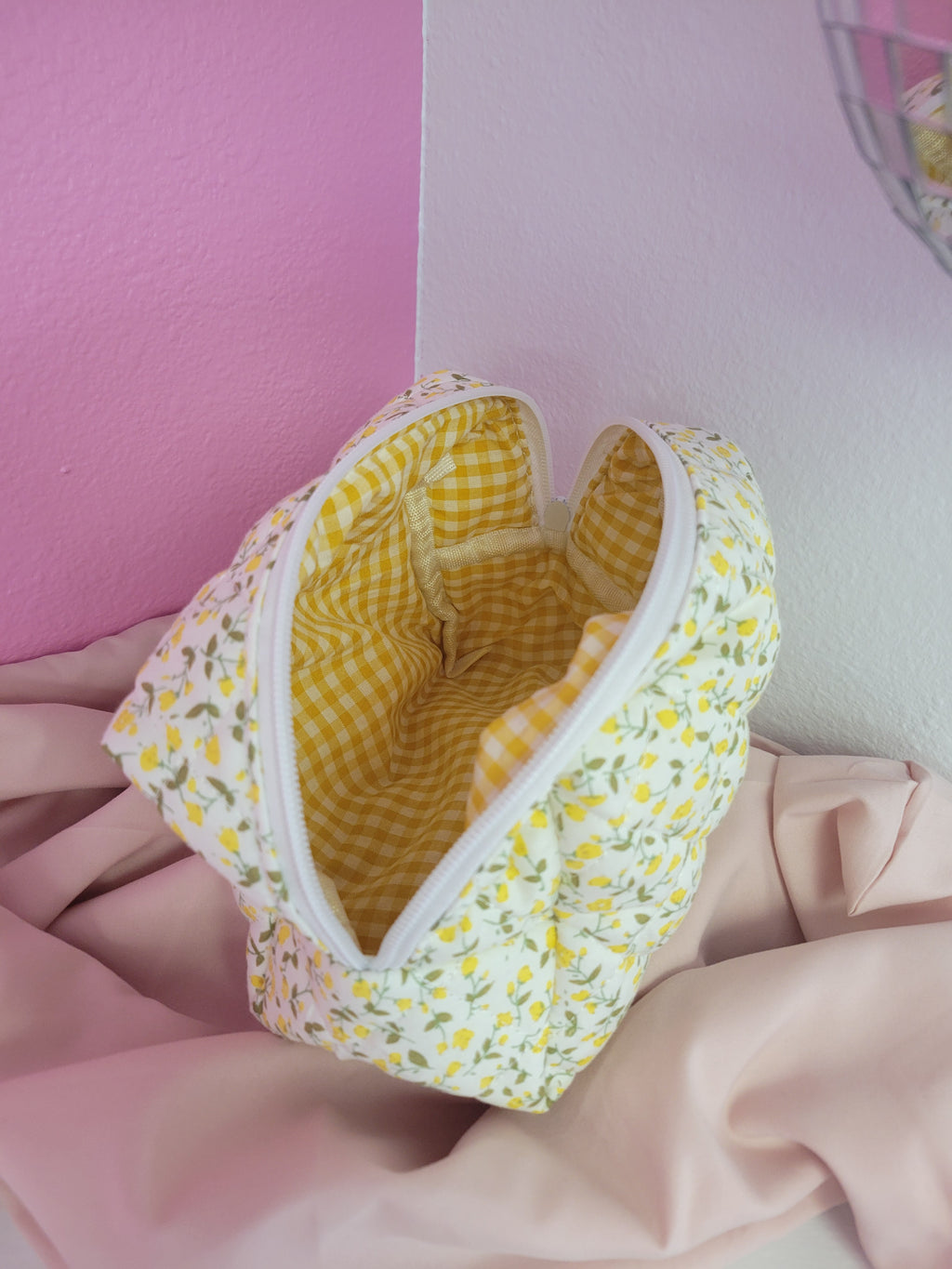 Yellow Spring Makeup Bag