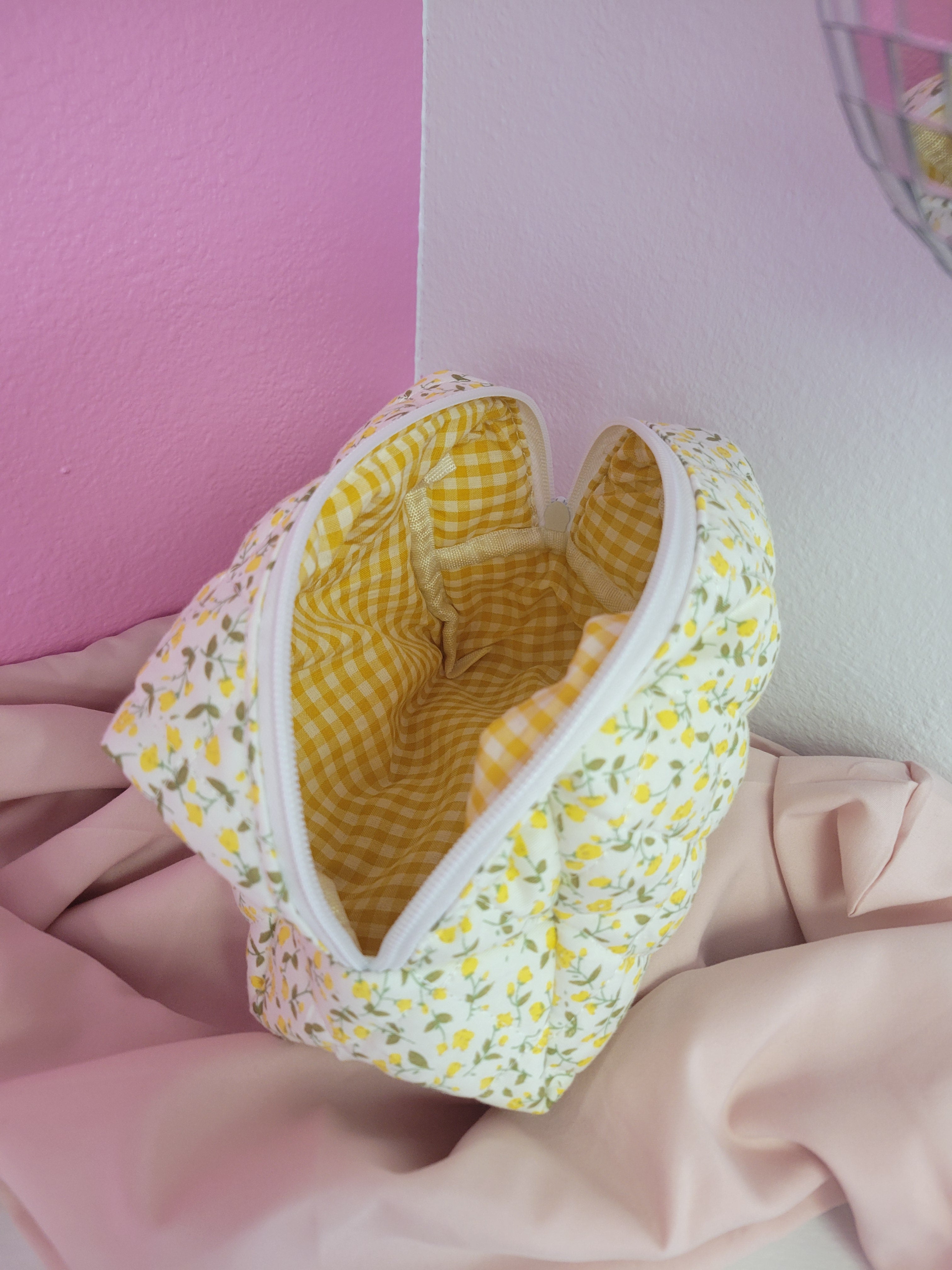 Yellow Spring Makeup Bag