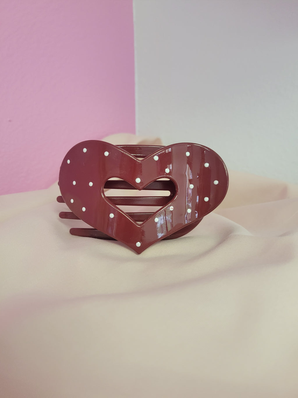 Heat Polka Dot Clawclip