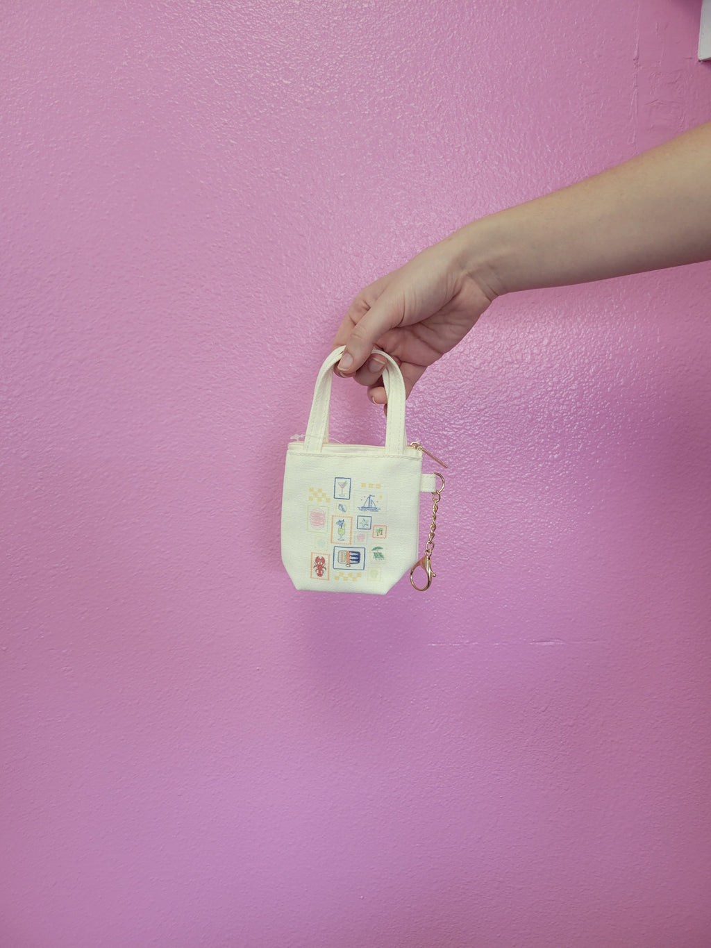 Mini Canvas Tote Bag Charm