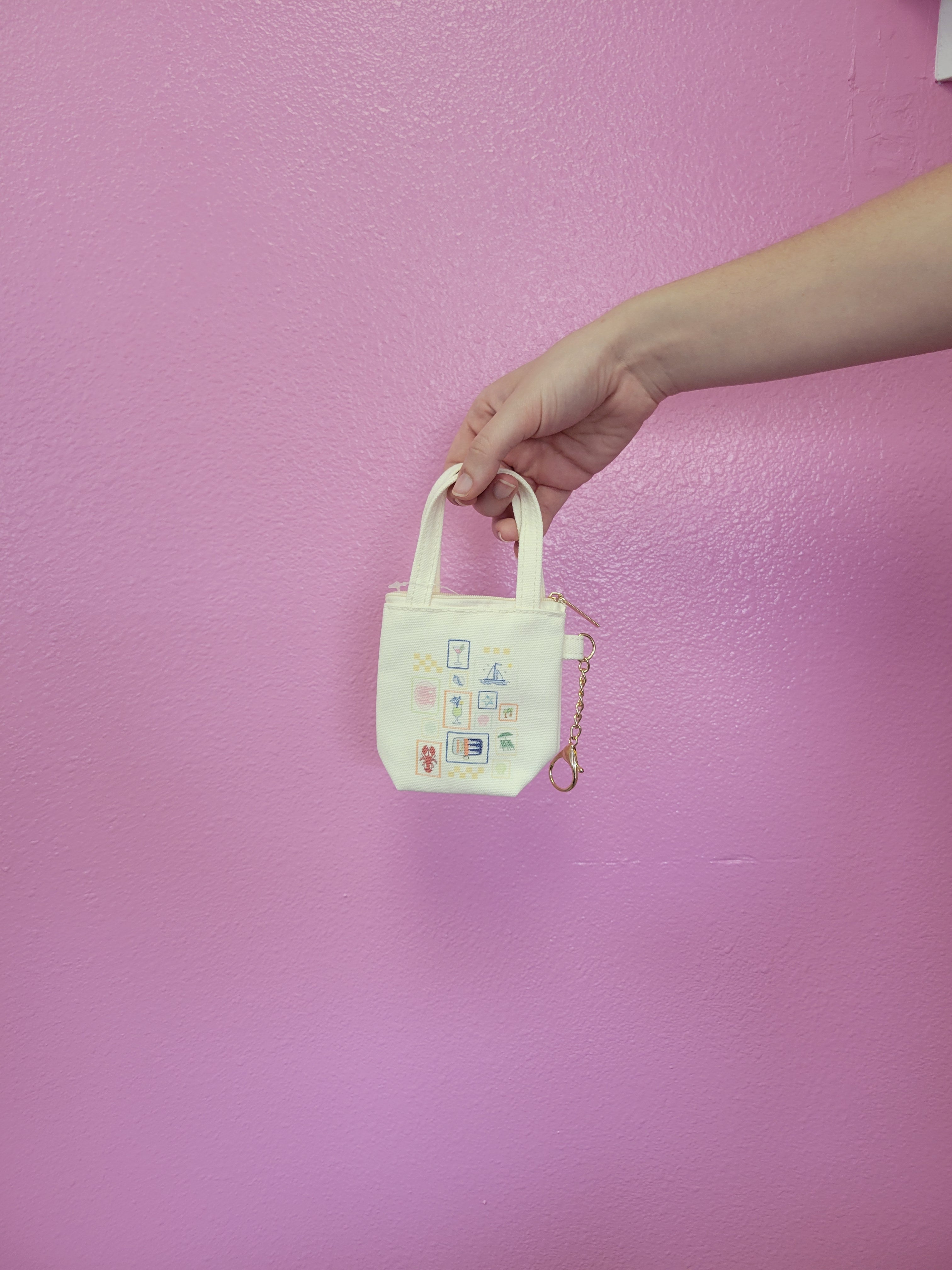 Mini Canvas Tote Bag Charm