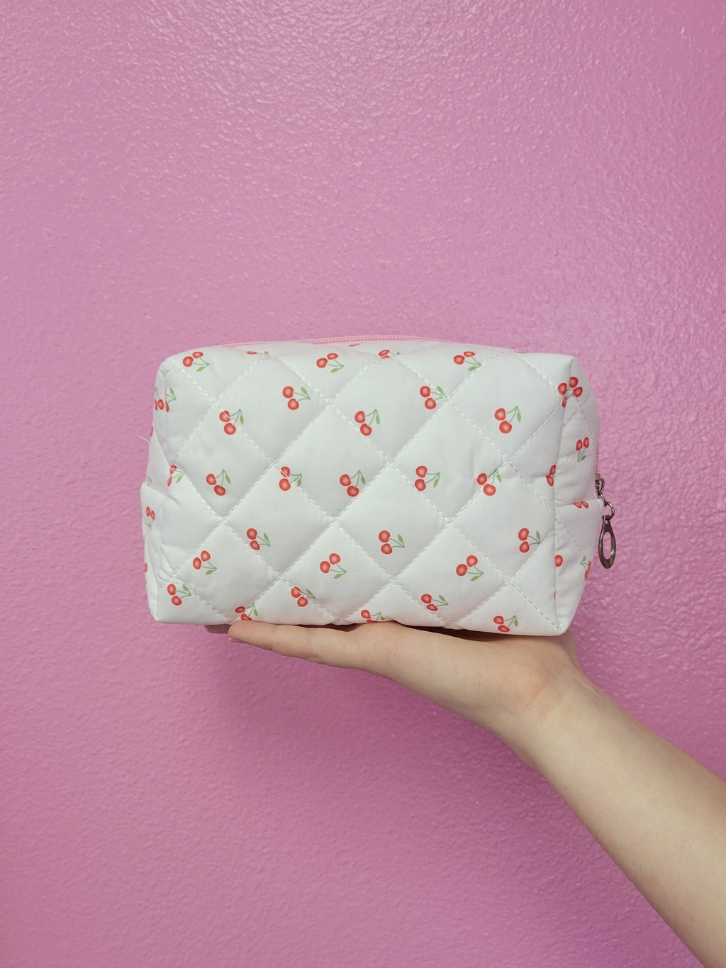 Cherry Print Makeup Bag