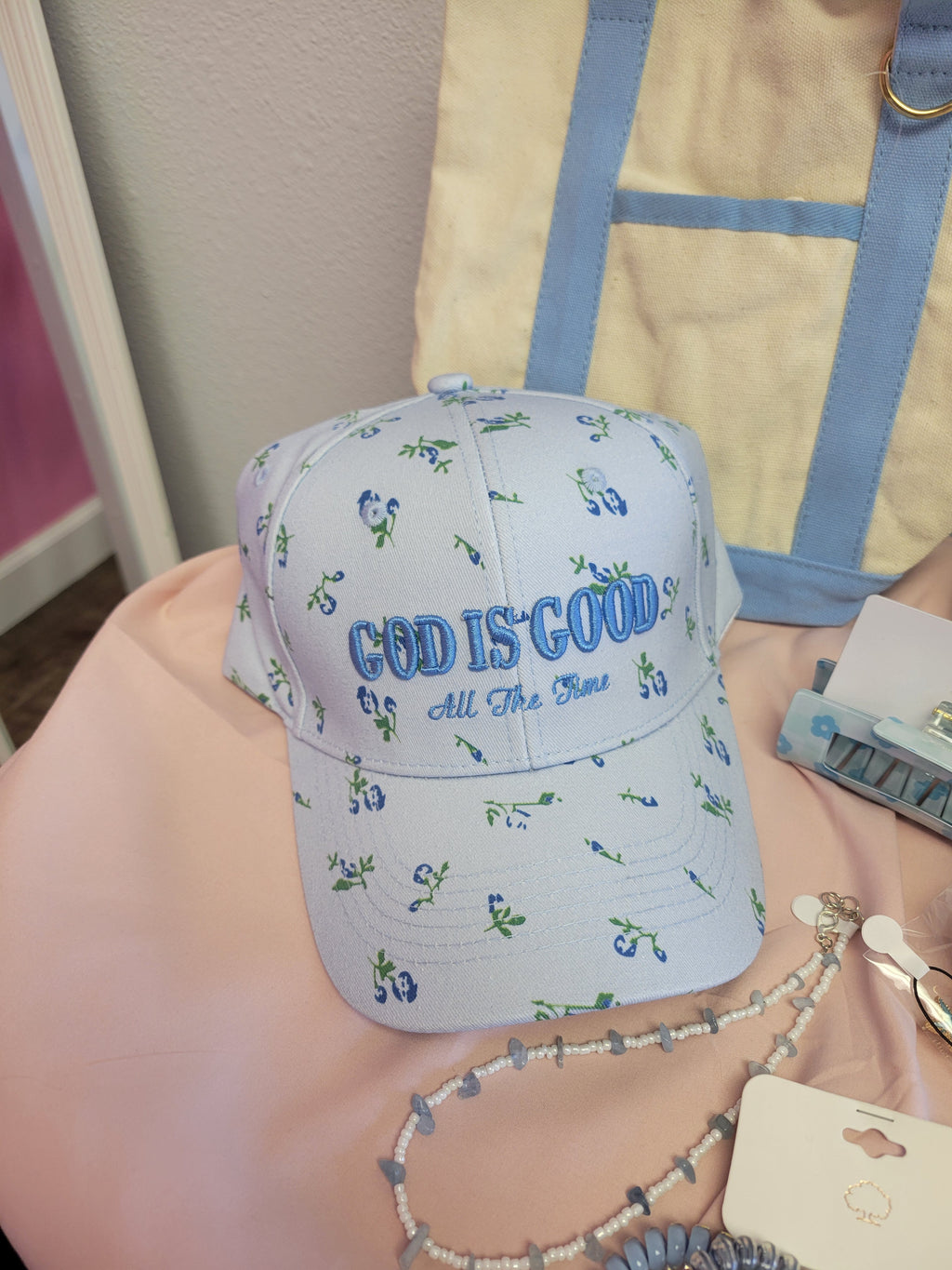 God Is Good Blue Hat