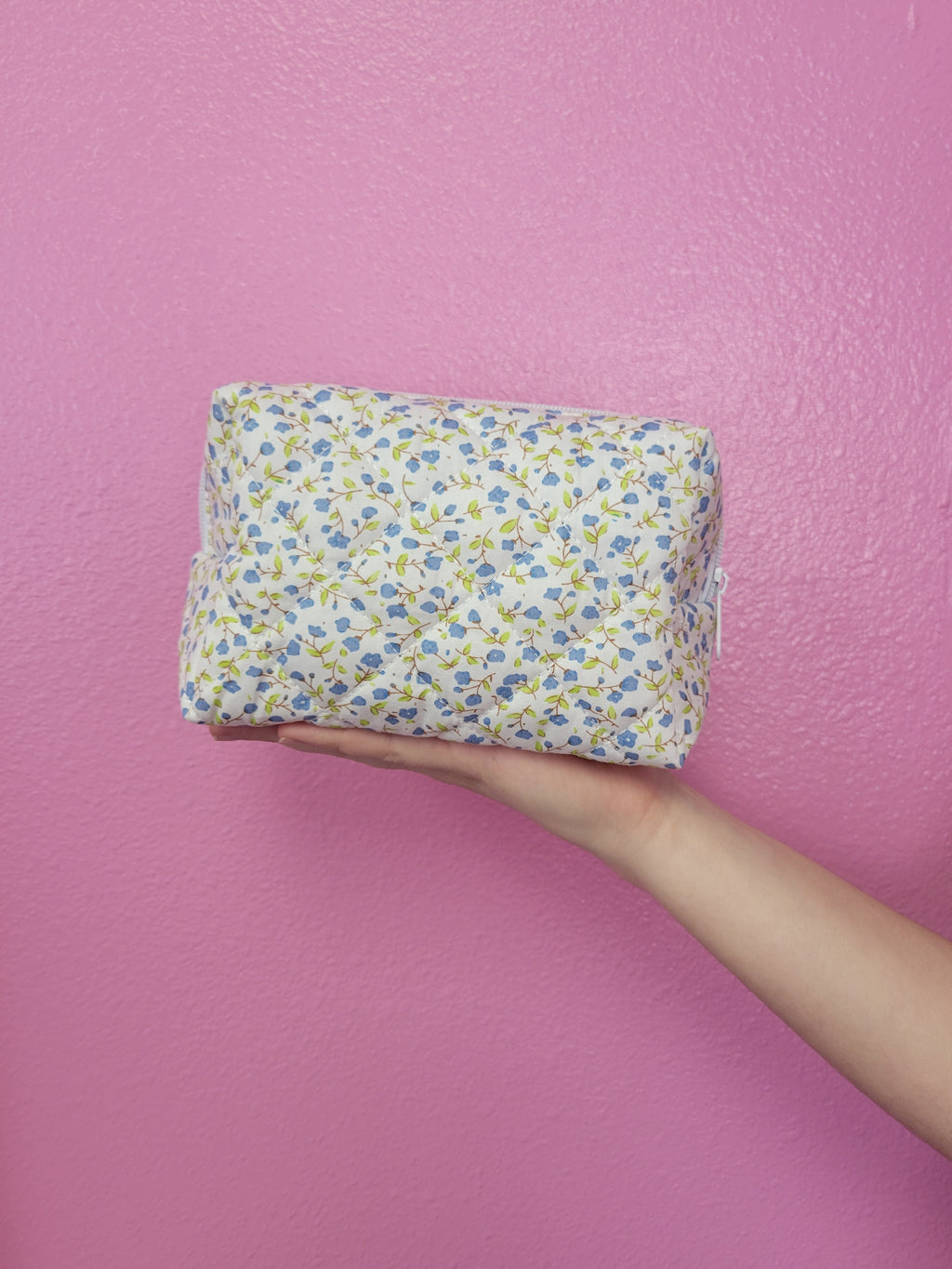 Blue Spring Makeup Bag