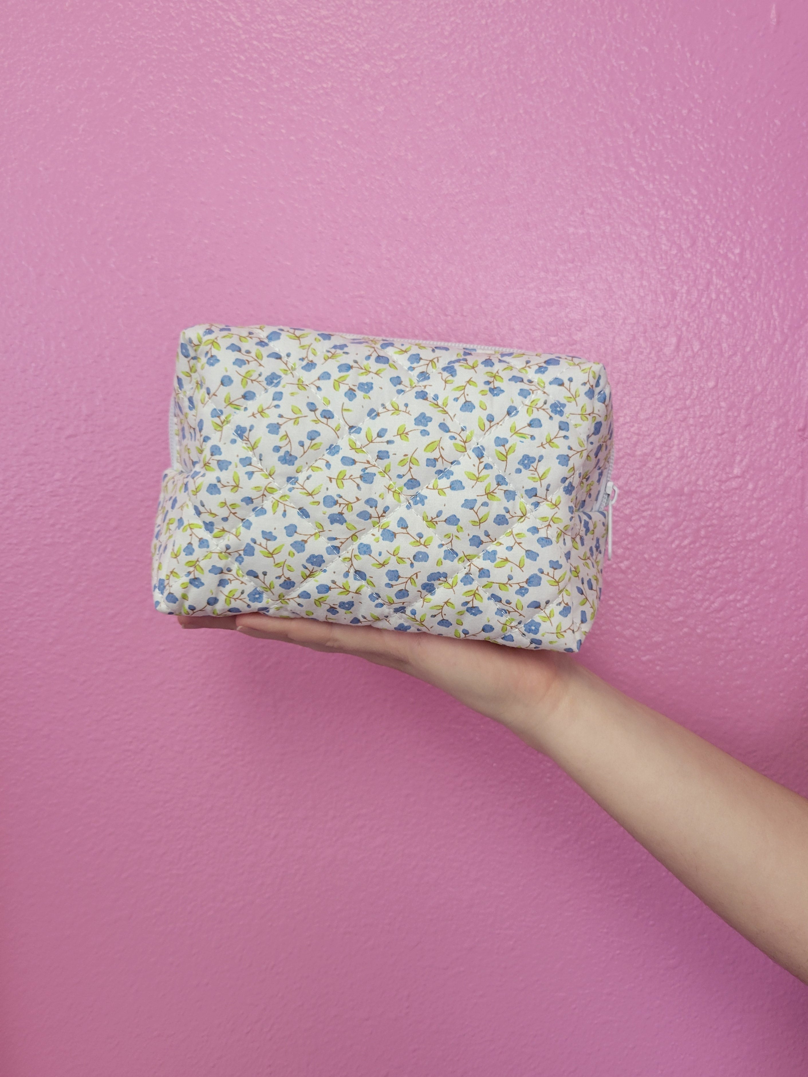 Blue Spring Makeup Bag