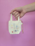 Mini Canvas Tote Bag Charm