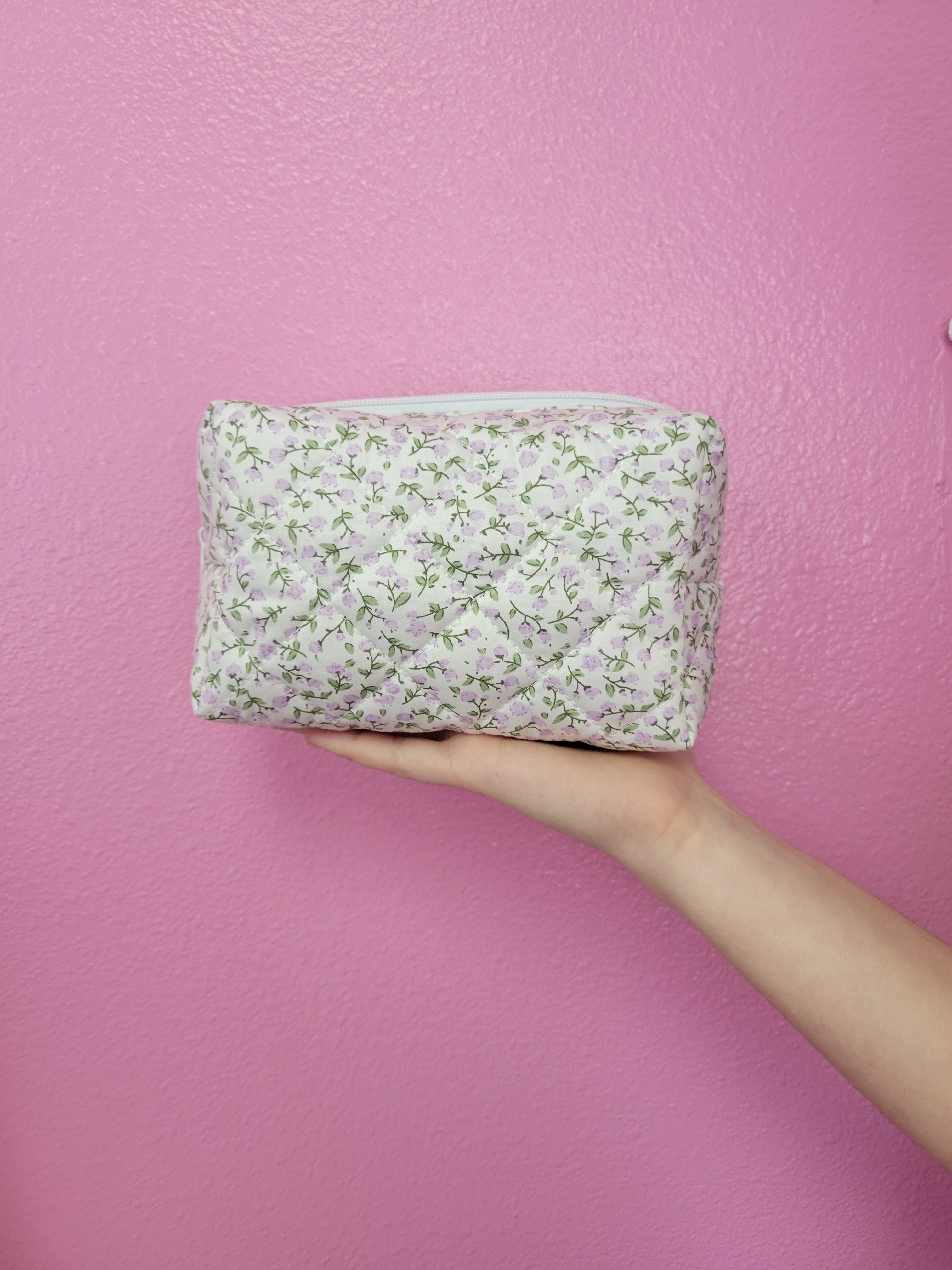 Purple Spring Makeup Bag