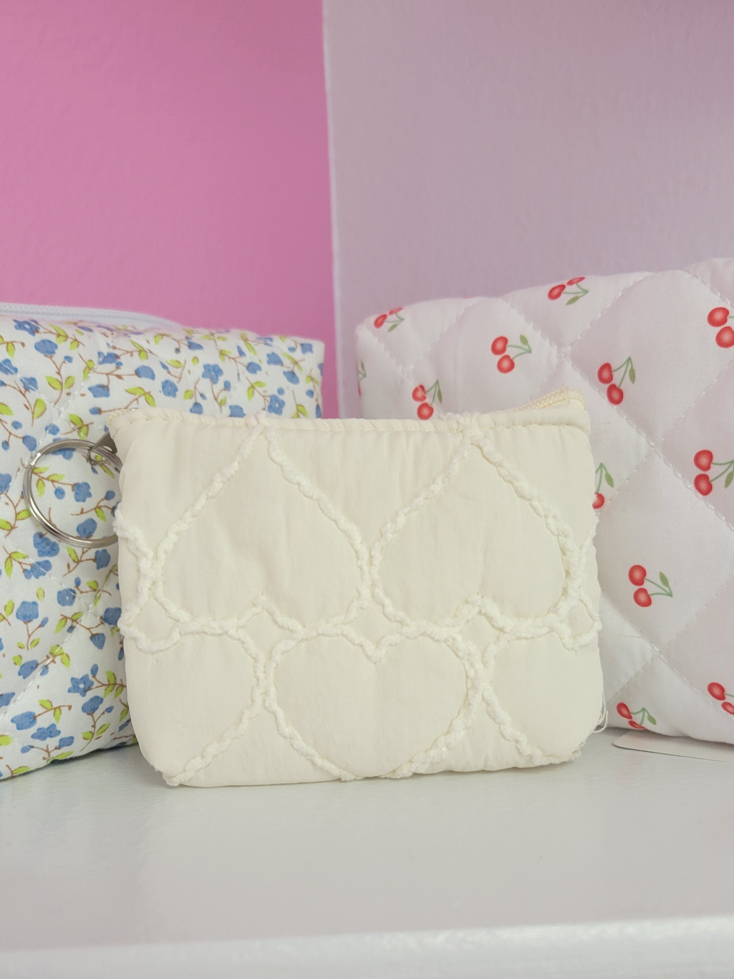 Summer Heart Embroidered Coin Purse