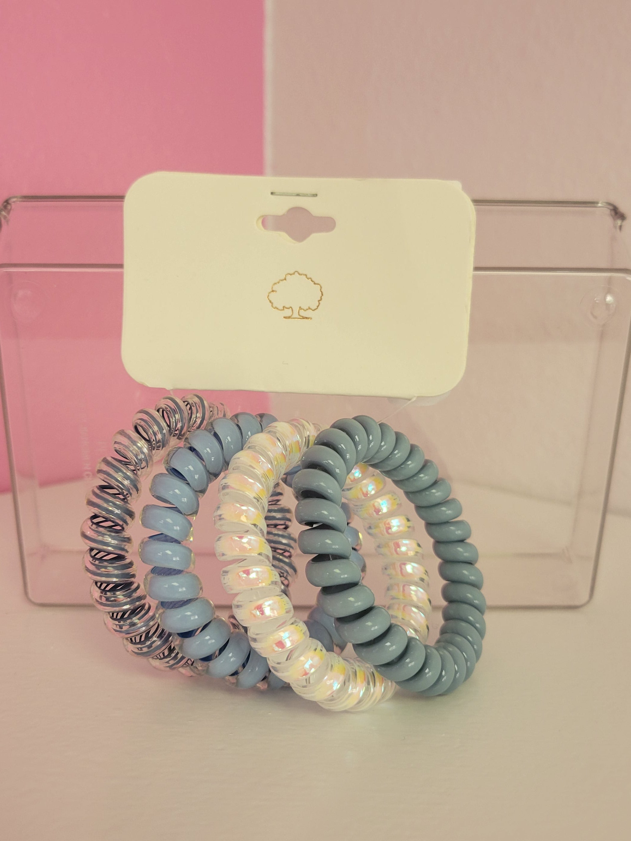 Blue Hair Ties 4 Pack
