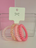 Pink Hair Ties 4 Pack