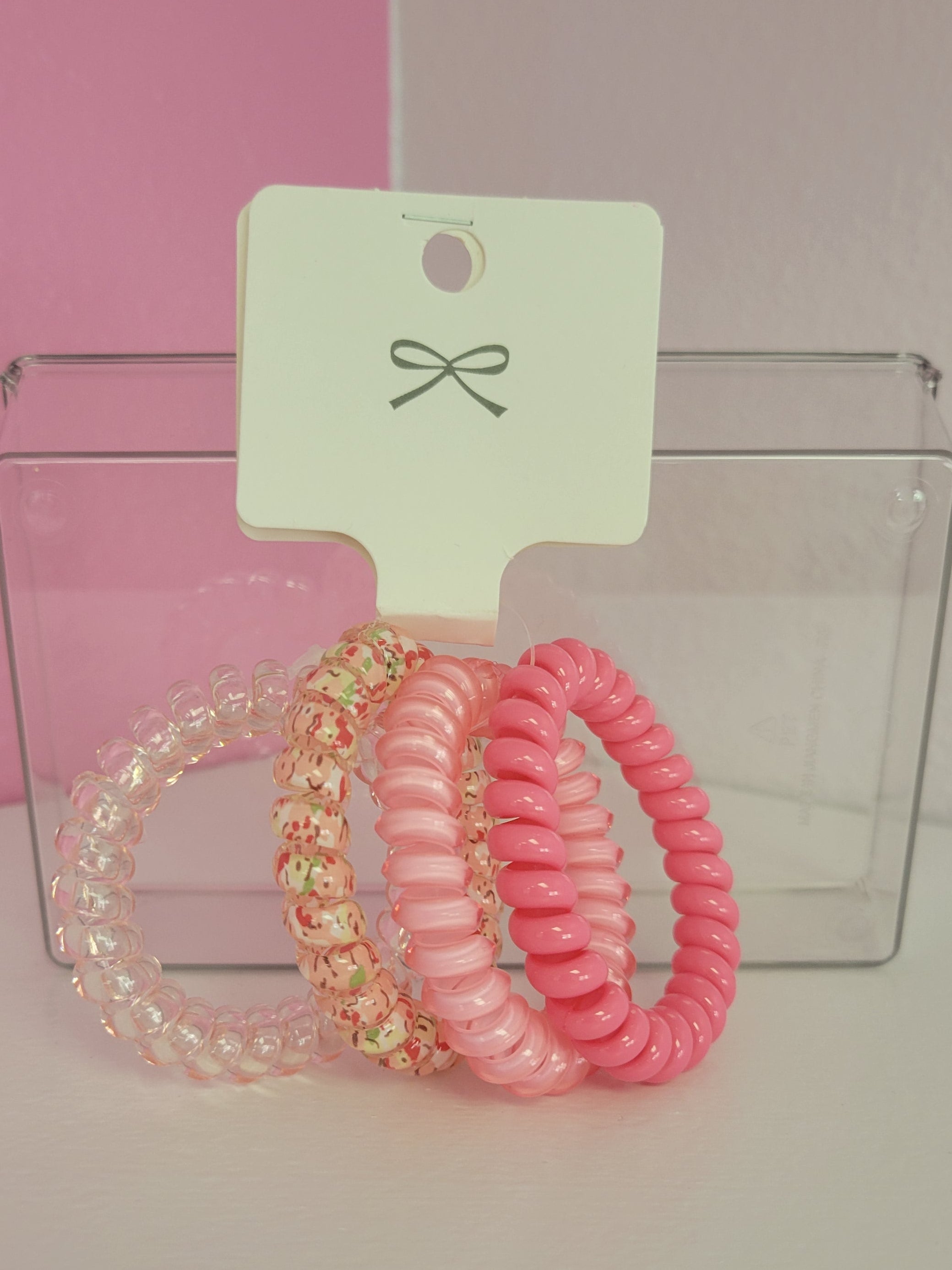 Pink Hair Ties 4 Pack