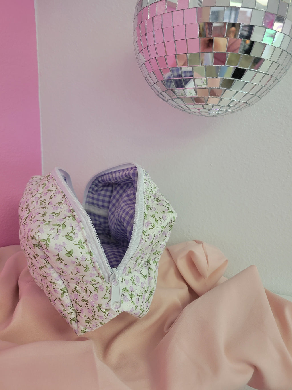 Purple Spring Makeup Bag