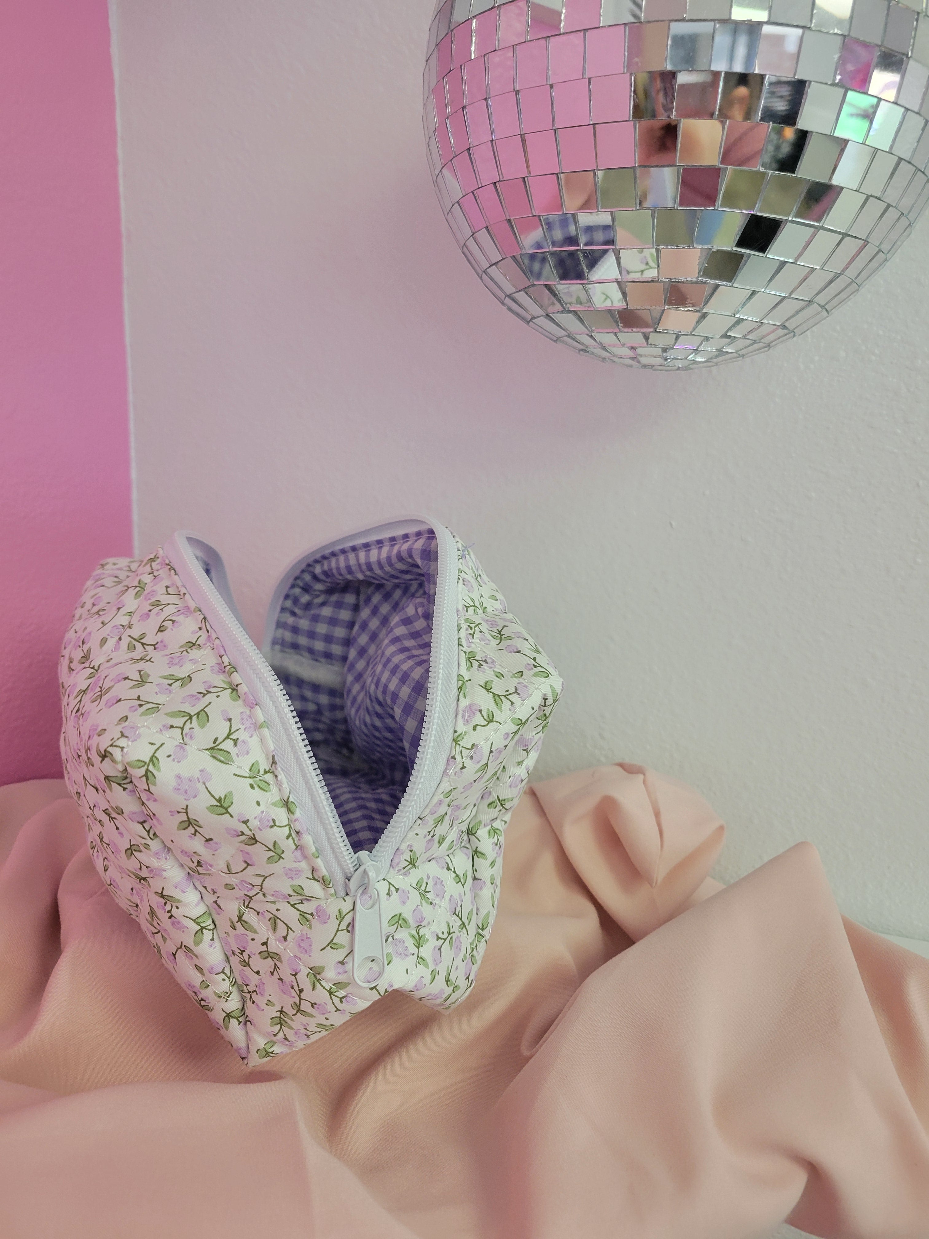 Purple Spring Makeup Bag