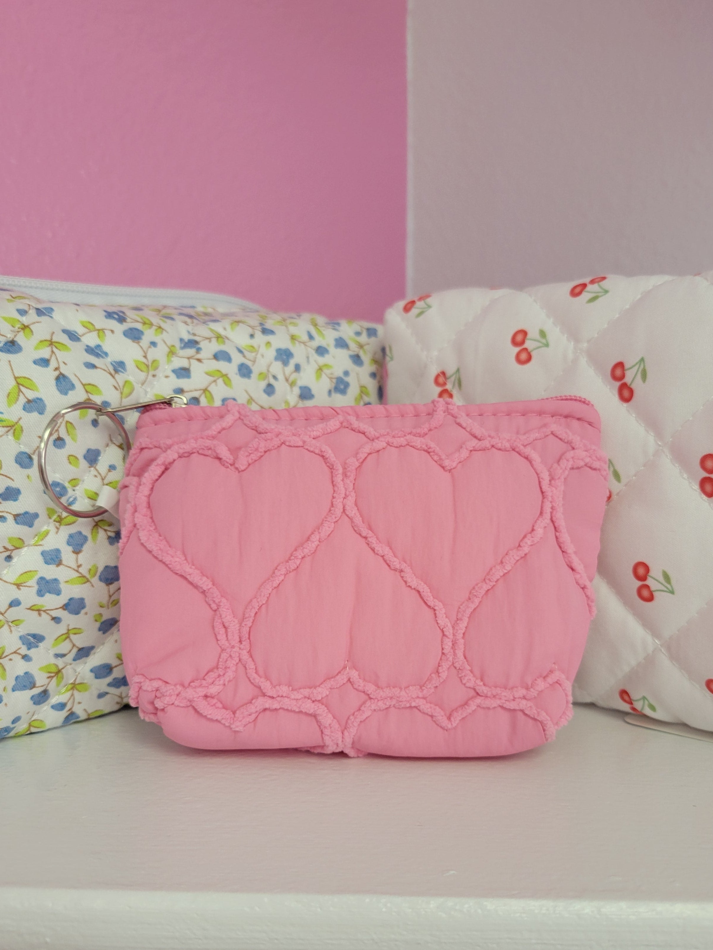 Summer Heart Embroidered Coin Purse