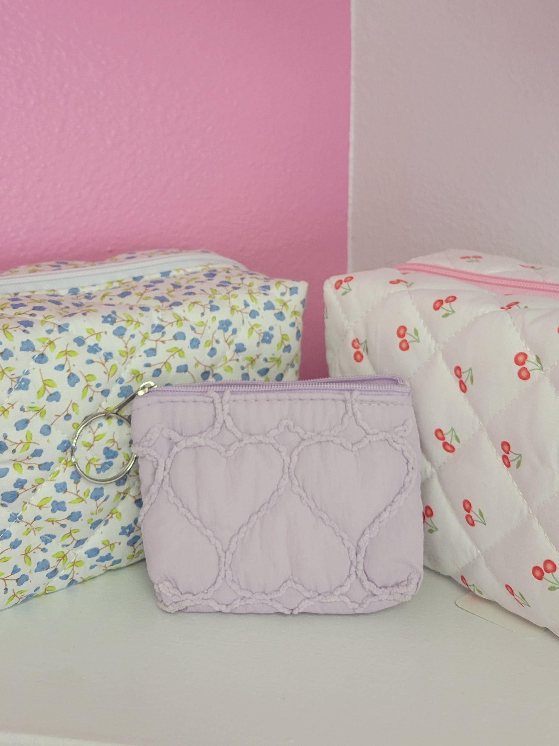 Summer Heart Embroidered Coin Purse