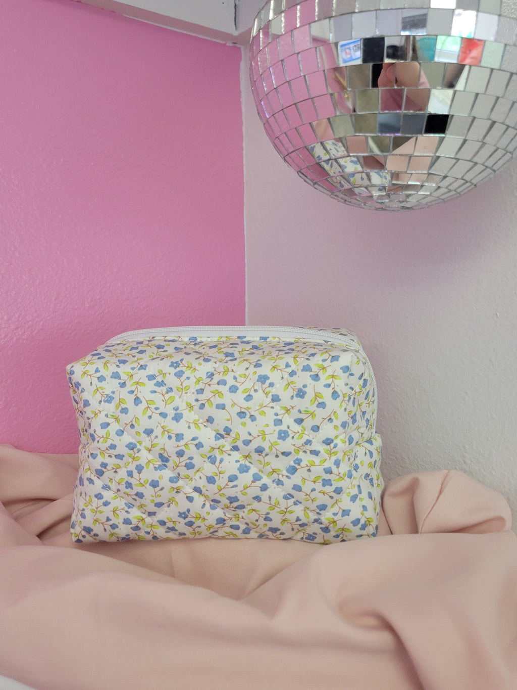 Blue Spring Makeup Bag