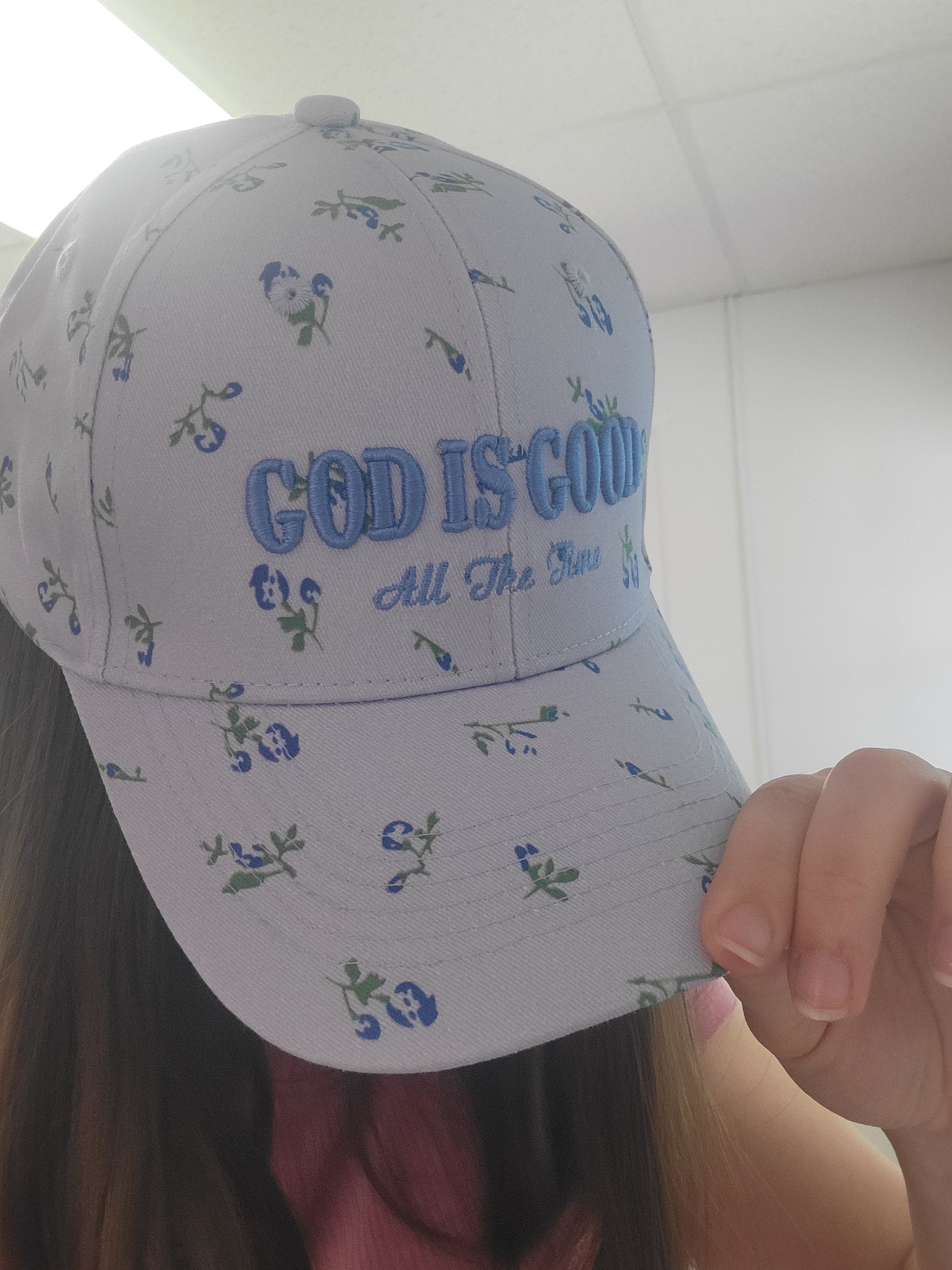 God Is Good Blue Hat