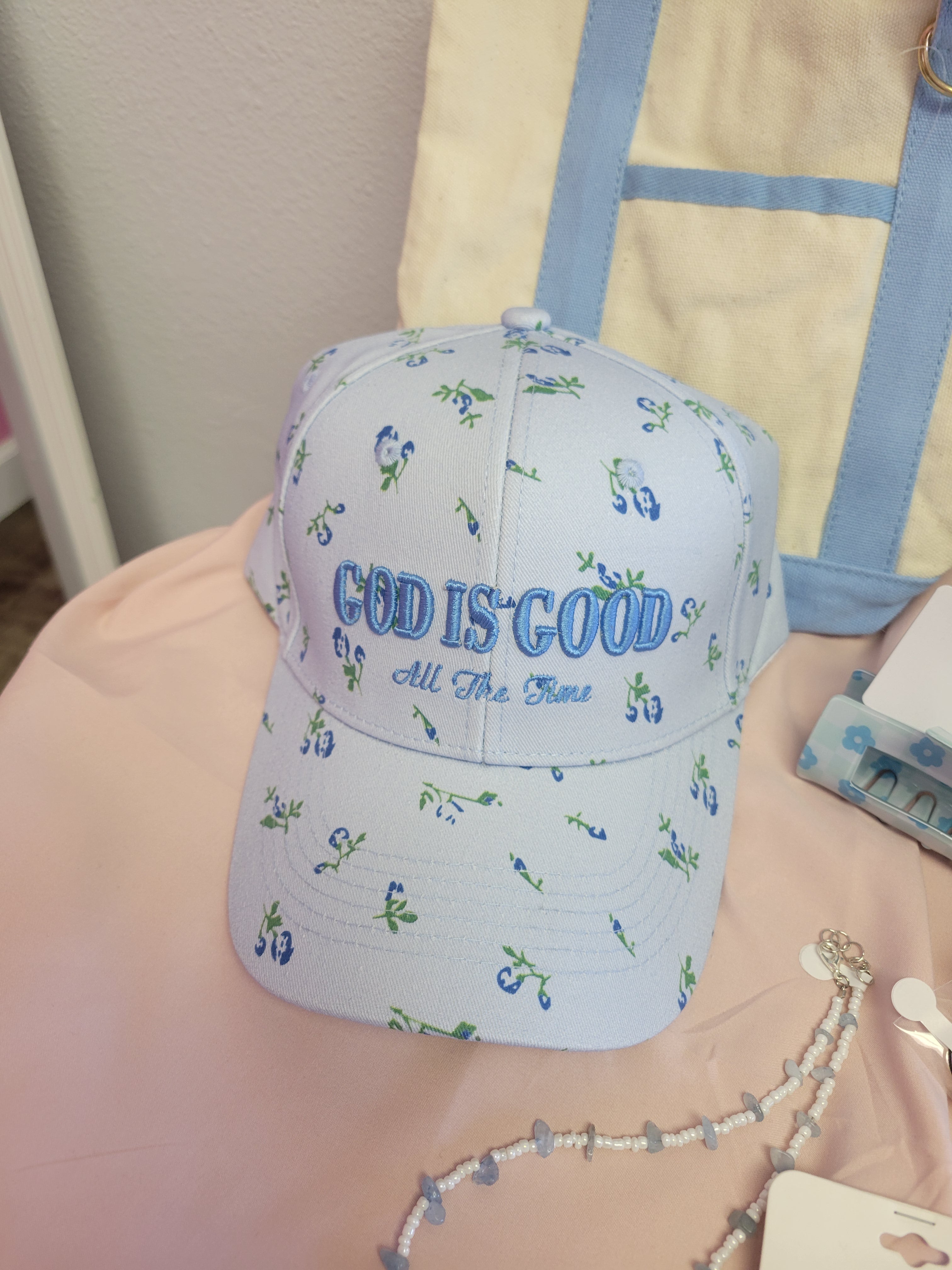God Is Good Blue Hat
