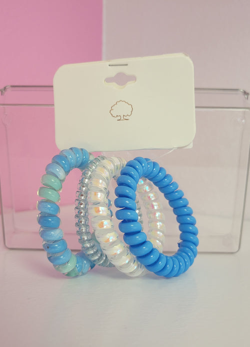Blue Hair Ties 4 Pack